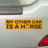 My Other Car is a Horse バンパーステッカー (車上)