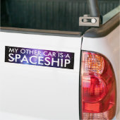 My Other Car is a Spaceship Purple銀河系団 バンパーステッカー (トラック上)