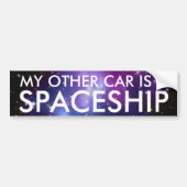 My Other Car is a Spaceship Purple銀河系団 バンパーステッカー (正面)