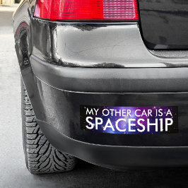 My Other Car is a Spaceship Purple銀河系団 バンパーステッカー