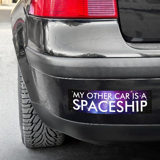 My Other Car is a Spaceship Purple銀河系団 バンパーステッカー