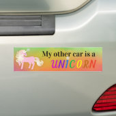 My Other Car is a Unicorn バンパーステッカー (車上)