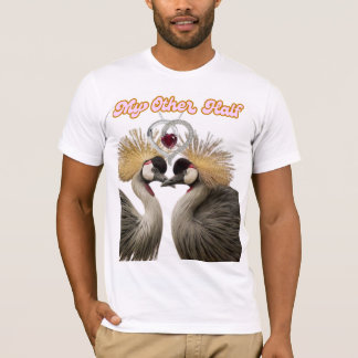 "My Other Half – Crowned Cranes Love Print" Tシャツ