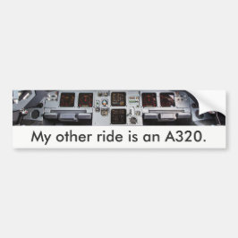 "My other ride is an A320." Autoaufkleber バンパーステッカー