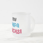 My Papa Rocks Tシャツ&ギフト フロストグラスマグカップ (正面右)