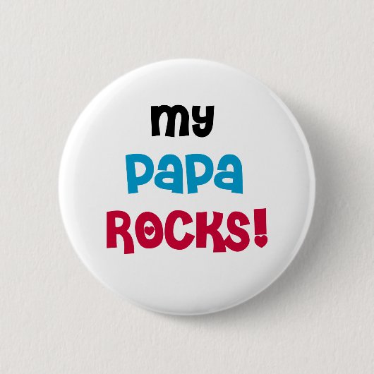 My Papa Rocks Tシャツ&ギフト 缶バッジ (正面)
