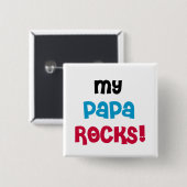 My Papa Rocks Tシャツ&ギフト 缶バッジ (正面&裏面)