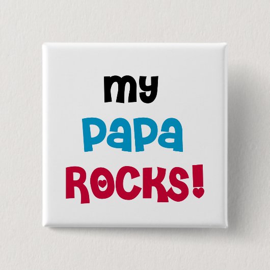 My Papa Rocks Tシャツ&ギフト 缶バッジ (正面)