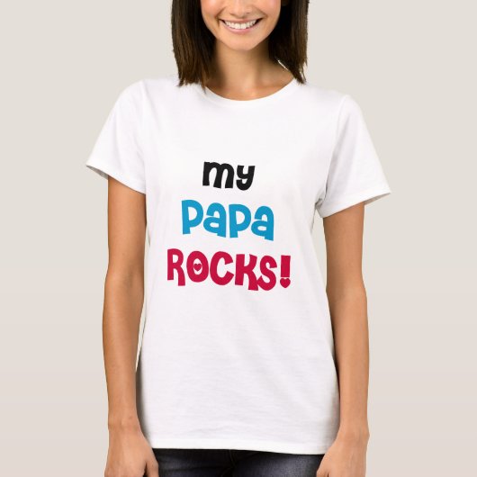 My Papa Rocks Tシャツ&ギフト Tシャツ (正面)