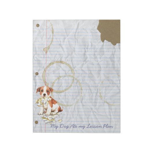 My Parson Russell Terrier私のレッス食べン・プラン ノートパッド (回転)