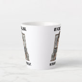 My Patience Has Limits – Funny Coffee Lover Tired  カフェラテマグ (正面)