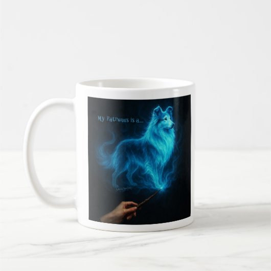 My Patronus is a Rough Collie コーヒーマグカップ (左)