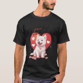 My Pawfect Valentine: Süßer weißer Jindo-Hund Tシャツ (正面)