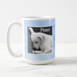 My Peace I 与え You Bible Verse Dog in Blue Sky コーヒーマグカップ