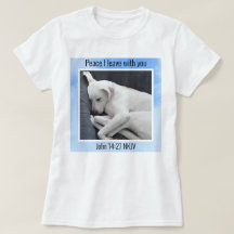 My Peace I 与え You Bible Verse Dog in Blue Sky