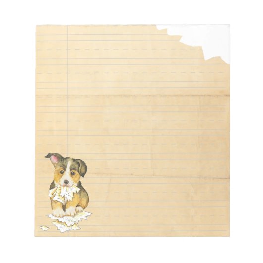 My Pembroke Welsh Corgi Ate my Homework ノートパッド (正面)
