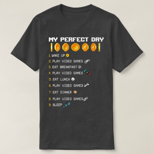 My Perfect DayビデオゲームGaming Gift Boys ns Tシャツ (デザイン正面)