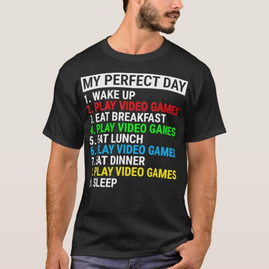 My Perfect DayビデオゲームTシャツゲカッコいいーム Tシャツ (正面)
