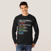 My Perfect Day Lungesプッシュアップスクワットトレーニングの獲得 Tシャツ (正面フル)