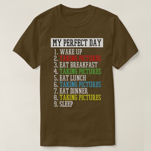 My perfect day, Photographer Premium Tシャツ (デザイン正面)