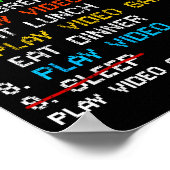 My Perfect Day Play Video Games Funny Gamer Gaming ポスター (角)