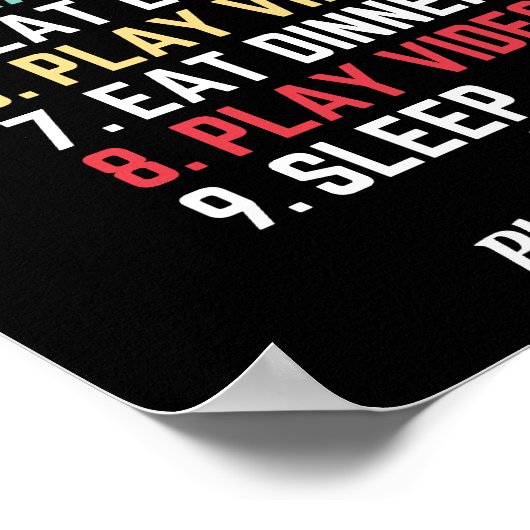 My Perfect Day Video Games Funny ポスター (角)