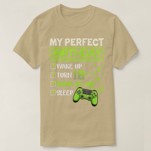 My Perfect Day Video Games Gaming Gifts 12th Birth Tシャツ (デザイン正面)