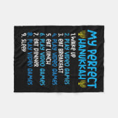 My Perfect Hanukkahビデオゲームハヌカー（ユダヤ教の祭り）シューメンボー フリースブランケット (正面(横))