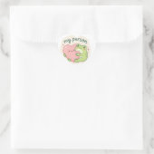 My Person Frog Sticker Cute Frog Hugging Heart Rom ハートシール (バッグ)