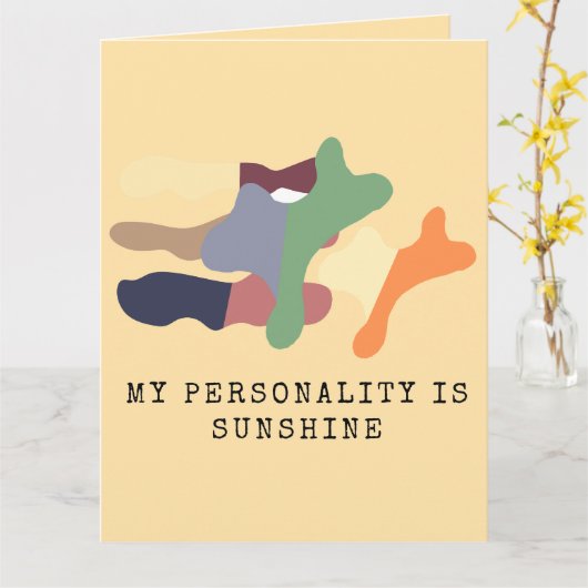My Personality is Sunshine カード (黄色い花)