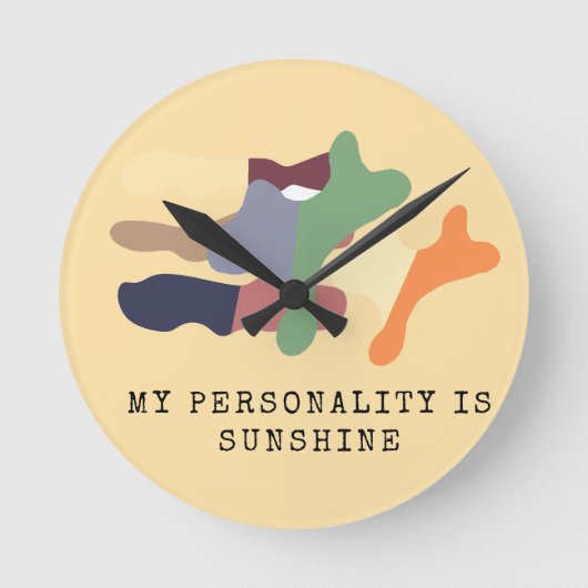 My Personality is Sunshine ラウンド壁時計 (正面)