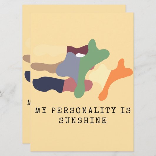 My Personality is Sunshine 招待状 (正面/裏面)