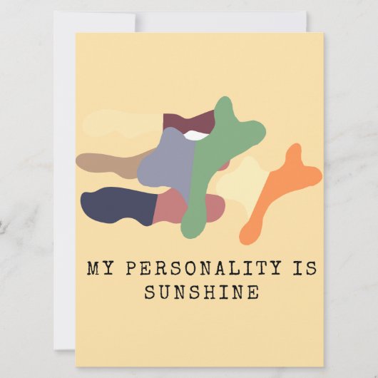 My Personality is Sunshine 招待状 (正面)