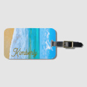 My Personalized Tropical Beach ラゲッジタグ (正面横)