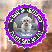 My Pet 救 Safety Alert名フォトのカスタム色 ウィンドウサイン (シート2)