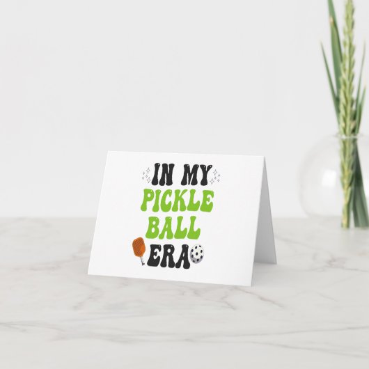 My PickleBall時代のGroovyスポーツおもしろいギフトで サンキューカード (正面)