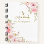 My Pink Rose Recipe Book, Personalized Cooking  ノートブック (正面)