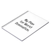 My Plan for World Domination ノートブック (左側)