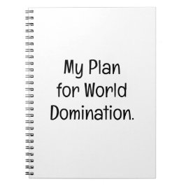 My Plan for World Domination ノートブック