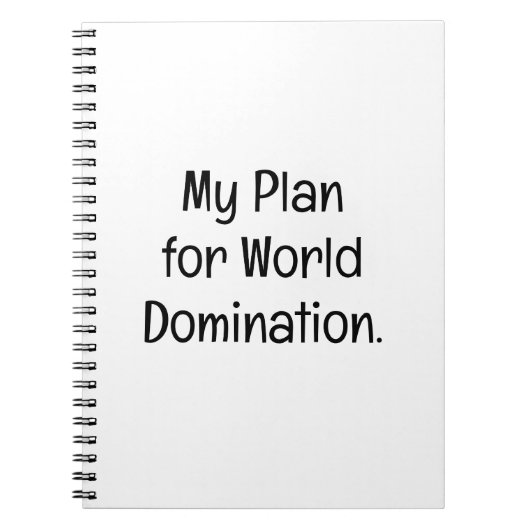 My Plan for World Domination ノートブック (正面)