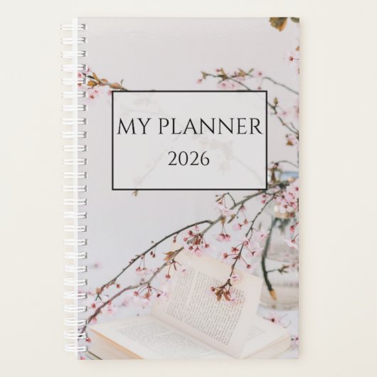 My Planner 2026 – Minimal Floral Daily Planner プランナー手帳 (正面)