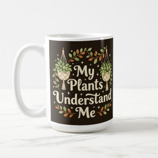 My plants understand me botanical Coffee Mug コーヒーマグカップ (左)