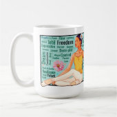 My Pointe of View – Word Cloud Ballet Girl Art コーヒーマグカップ (左)