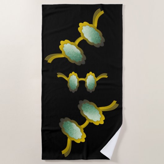 My Polarized Glasses are Ready ビーチタオル (正面)