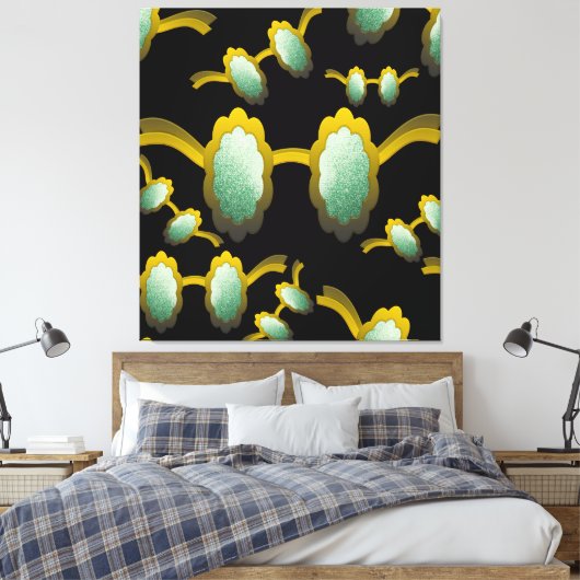 My Polarized Glasses are Ready Pattern キャンバスプリント (インサイチュ (寝室))