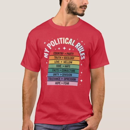 MY POLITICAL RULES Tシャツ (正面)