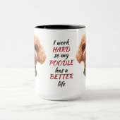 My Poodle Dogの作業懸命 マグカップ (中央)