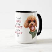 My Poodle Dogの作業懸命 マグカップ (正面右)