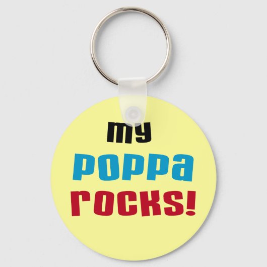 My Poppa Rocks Tシャツとギフト キーホルダー (正面)