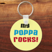My Poppa Rocks Tシャツとギフト キーホルダー (正面)